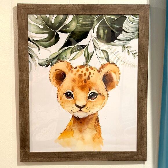 Safari Baby Animal Themed Nursery Unframed Artwork - 18" x 22" Lion - Picture 1 of 4